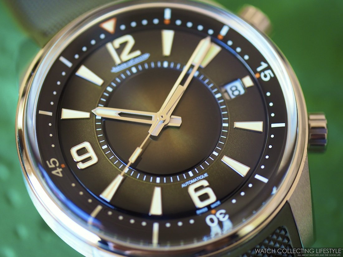 Insider Jaeger LeCoultre Polaris Date Green Gradient Dial. A